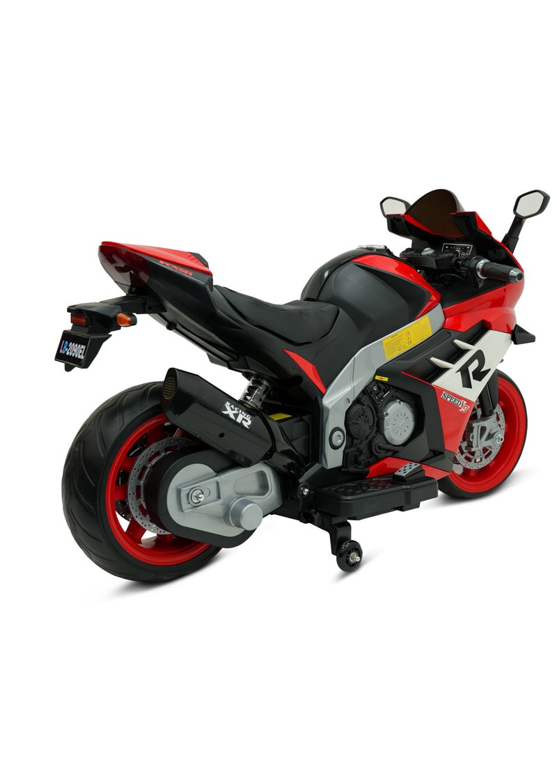 لافلي بيبي دراجة نارية رائعة للأطفال تعمل بالبطارية LB 2090EL، عجلات EVA، مقعد جلدي، موسيقى وأضواء، مسرع يدوي، مشغل MP3، ممتعة للأطفال الصغار والأطفال - Image 3