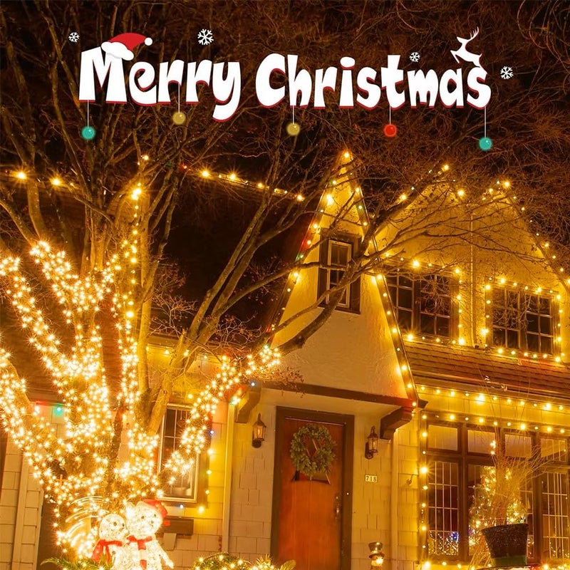 HUMAIZAR Christmas Fire Cracker Cluster Light String Light Garland Copper Wire Fairy Light for DIY Wreath Decor Kids Room Wedding Birthday Parties Light 5 Meter 100 LEDs Pack of 2 - Image 3