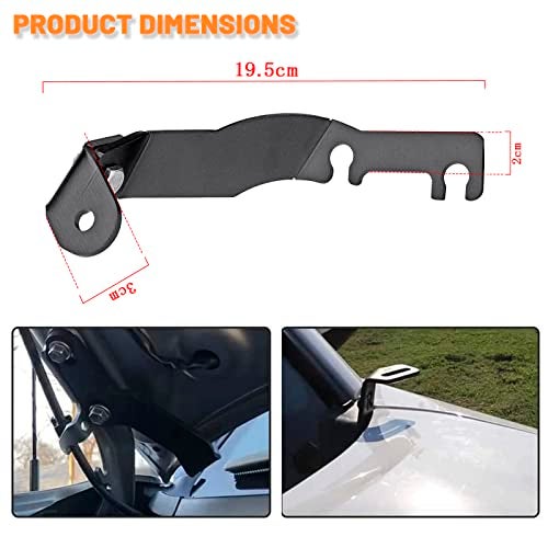 KEEGTBOX Hood Hinge Ditch LED Light Mount Bracket Kit Offroad Hood Pod Light Mount Brackets Compatible with Toyota Tacoma Truck 1995-2004 Accessories (95-04) - Image 5