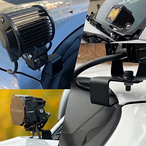 KEEGTBOX Hood Hinge Ditch LED Light Mount Bracket Kit Offroad Hood Pod Light Mount Brackets Compatible with Toyota Tacoma Truck 1995-2004 Accessories (95-04) - Image 4