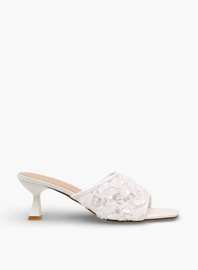 Flora Bella Women Sequin Embellished Open Toe Sandals