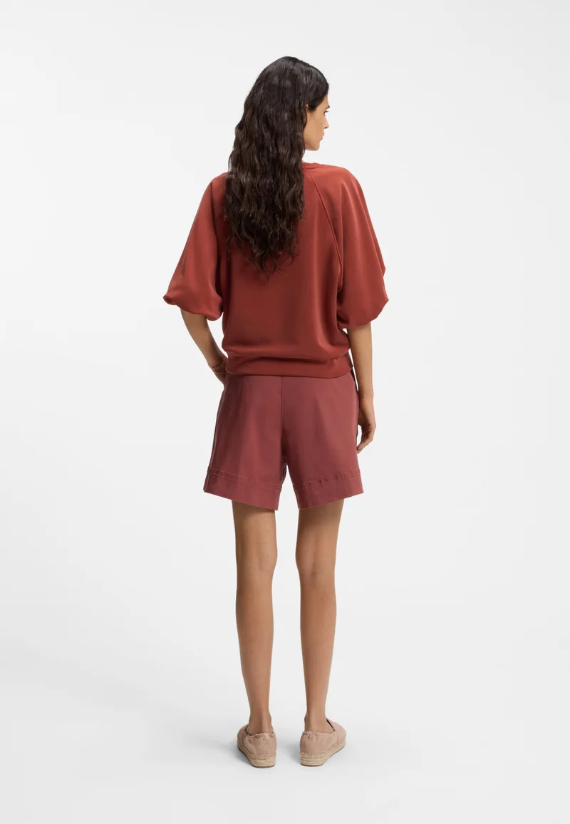 BOSS Oversized-fit sweatshirt with short balloon sleeves