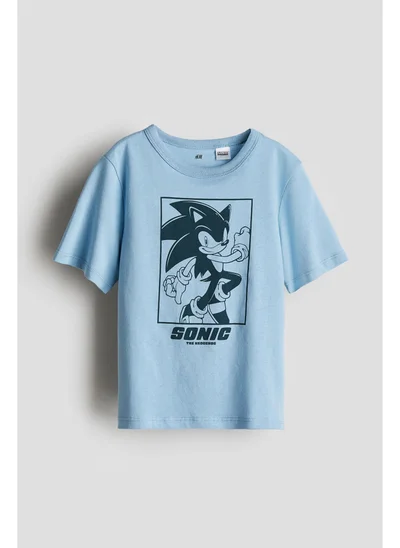اتش اند ام Printed cotton T-shirt