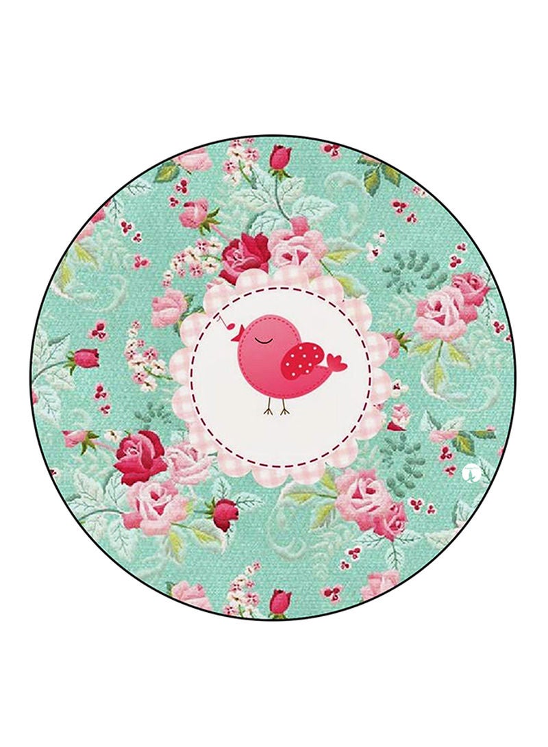 RKN Bird Printed Mouse Pad Round  Multicolour