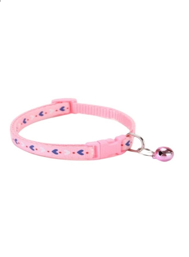 Litvibes Cat Collars Breakaway with Bell & Love Design,Kitten & Small Dogs Soft Adjustable,Safe,Solid & Protection for Cats & Puppies,Cute Kitty Neckband with Love Design - (Pink),140x20 cm - Image 2