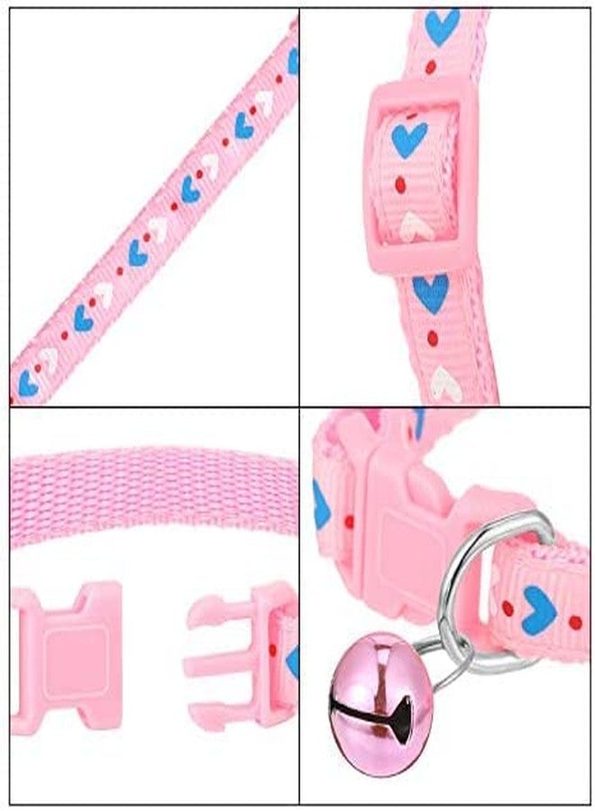 Litvibes Cat Collars Breakaway with Bell & Love Design,Kitten & Small Dogs Soft Adjustable,Safe,Solid & Protection for Cats & Puppies,Cute Kitty Neckband with Love Design - (Pink),140x20 cm - Image 3