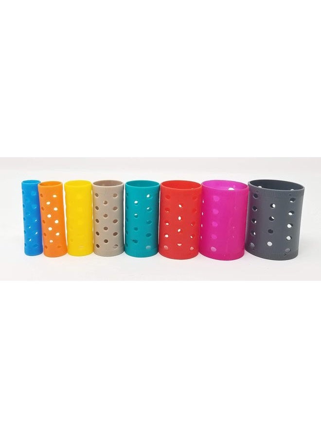 Kleravitex Hair Curlers Roller Set/Self Grip/Set of 96 Stackable Rollers / 8 Size Rollers From Extra Small to Extra Large / 12 Rollers per Size - Image 5