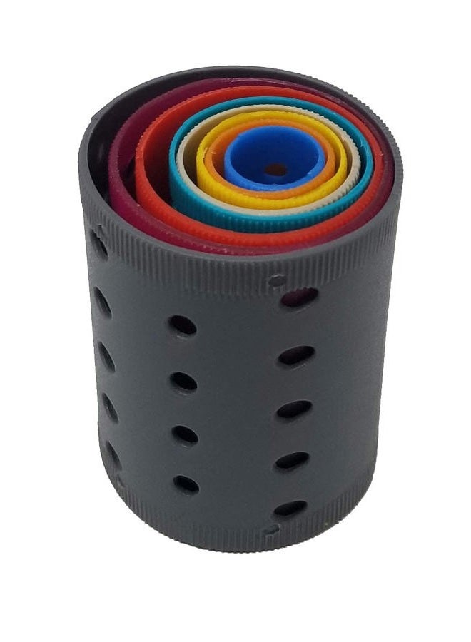 Kleravitex Hair Curlers Roller Set/Self Grip/Set of 96 Stackable Rollers / 8 Size Rollers From Extra Small to Extra Large / 12 Rollers per Size - Image 4
