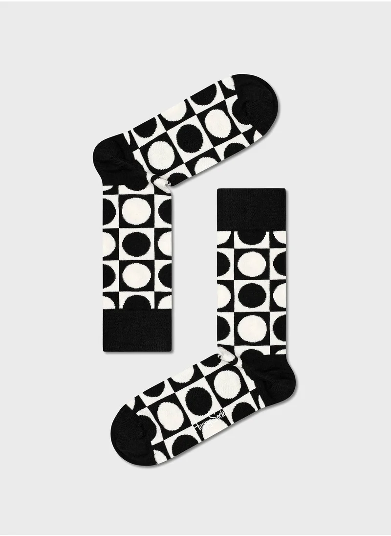 Happy Socks 4-Pack Embroidered Crew Sock