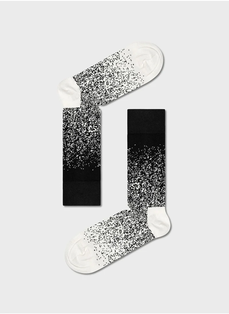 Happy Socks 4-Pack Embroidered Crew Sock