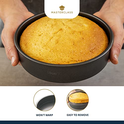 Master Class MasterClass Non-Stick Round Sandwich Tin with Loose Base, 18 cm (7") - Image 4