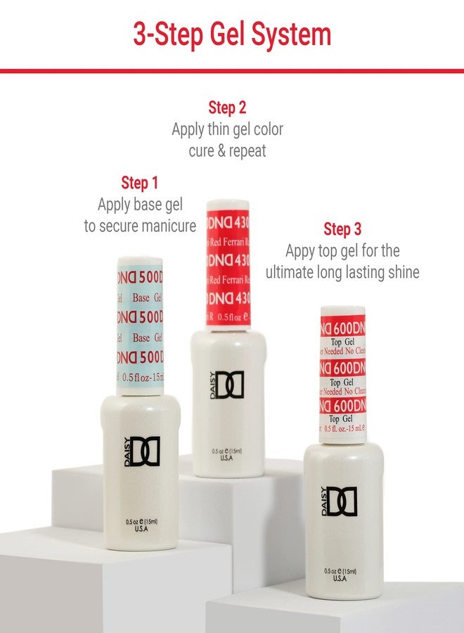 DAISY DND مجموعة طلاء الأظافر جل DND - 1 من كل من طلاء الأظافر الجل الأحمر وطلاء الأظافر الأحمر، 456 شيري بيري، 0.5 أونصة سائلة - Image 5