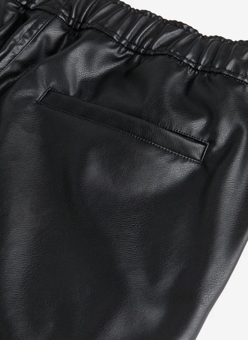 H&M Regular Fit Coated Cargo Trousers