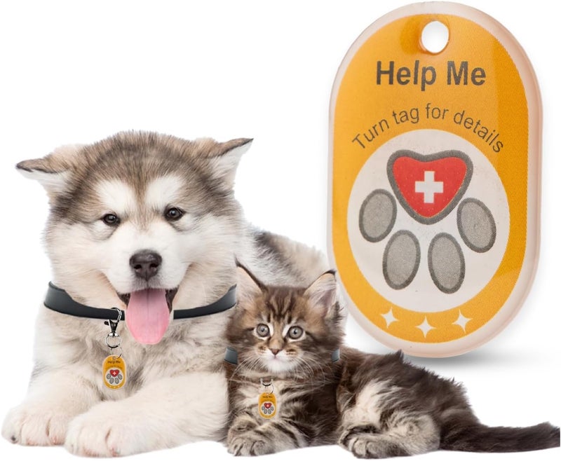 tag8 - Genie Smart Pet Tag, Dog and Cat Tag with QR Code for Tracking Location, Alternative to GPS Tracker and QR Pet ID Tags for Dogs, Cats and More, Tags with Alerts for Vaccination, Pack of 1 - Image 1