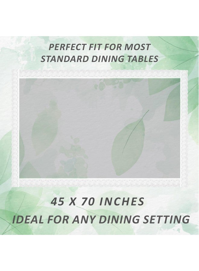 Kuber Industries Table Cover 6 Seater |Dining Table Cloth for Home Décor | Table Sheet for Dining Area | 45x70 | DTC | White - Image 3