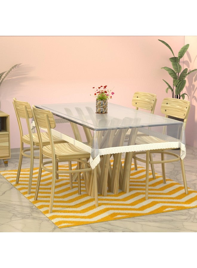 Kuber Industries Table Cover 6 Seater |Dining Table Cloth for Home Décor | Table Sheet for Dining Area | 45x70 | DTC | White - Image 4