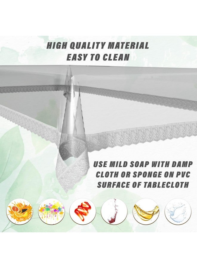 Kuber Industries Table Cover 6 Seater |Dining Table Cloth for Home Décor | Table Sheet for Dining Area | 45x70 | DTC | White - Image 5