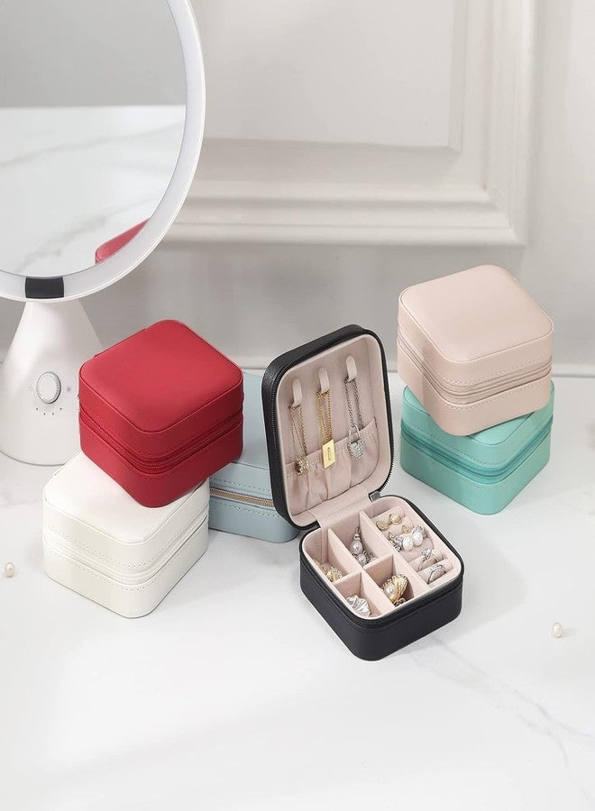 Global Impex Mini Jewelry Travel Organizer Storage Box with Dividers Container for Rings, Earrings & Necklaces | Perfectly Sized for Organizing Your Favorite Accessories (Multicolor) - Image 4