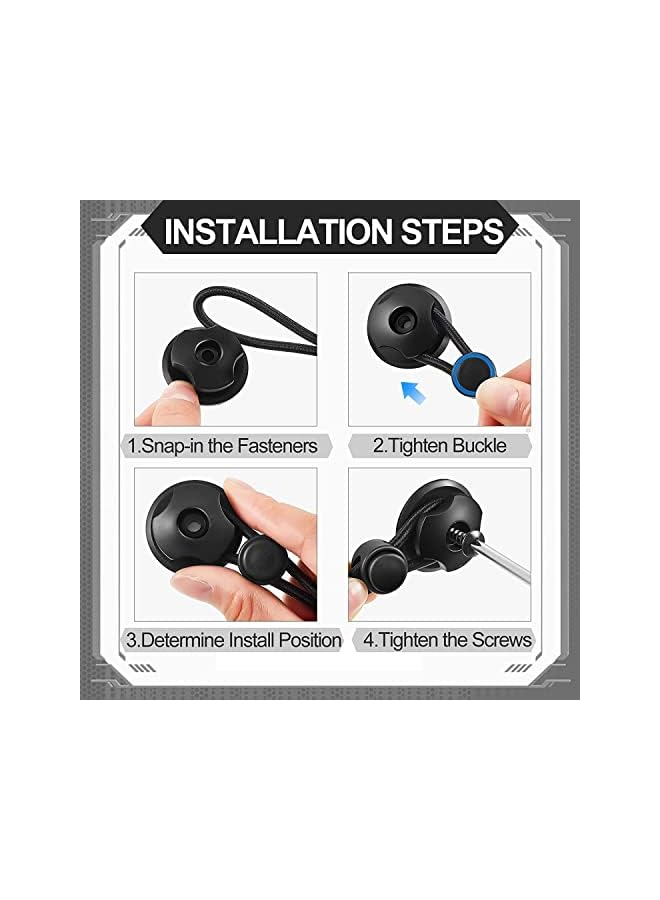 promass Under Desk Cable Management Net, 64 x 25 CM Cable Net Desk for Cable Management, 1 Desk Cord Organizer +6 Hooks +6 Screws, Invisible Storage for Hiding Cables for Home Office - Image 5