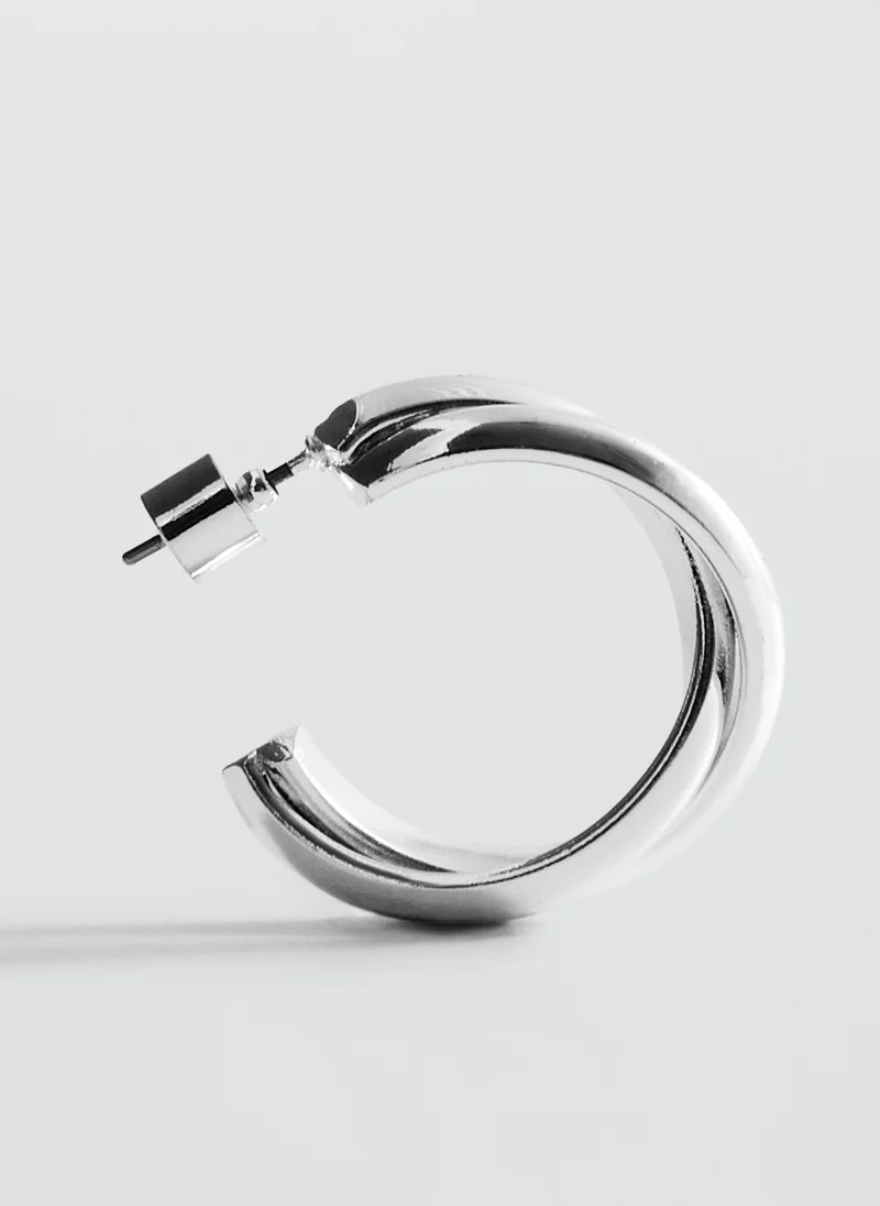 Mango  Interlinked hoop earrings for Women | Best Price UAE