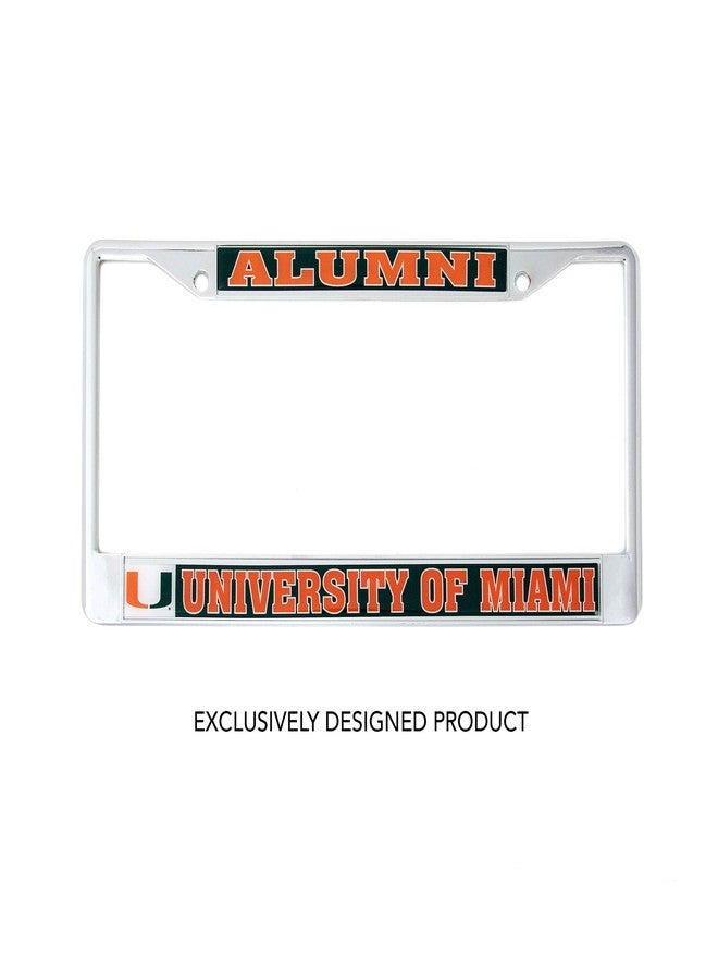 Desert Cactus University of Miami Car Accessories Hurricanes Metal License Plate Frame and Tag Holder for Front or Rear of Car (Alumni) - Image 3