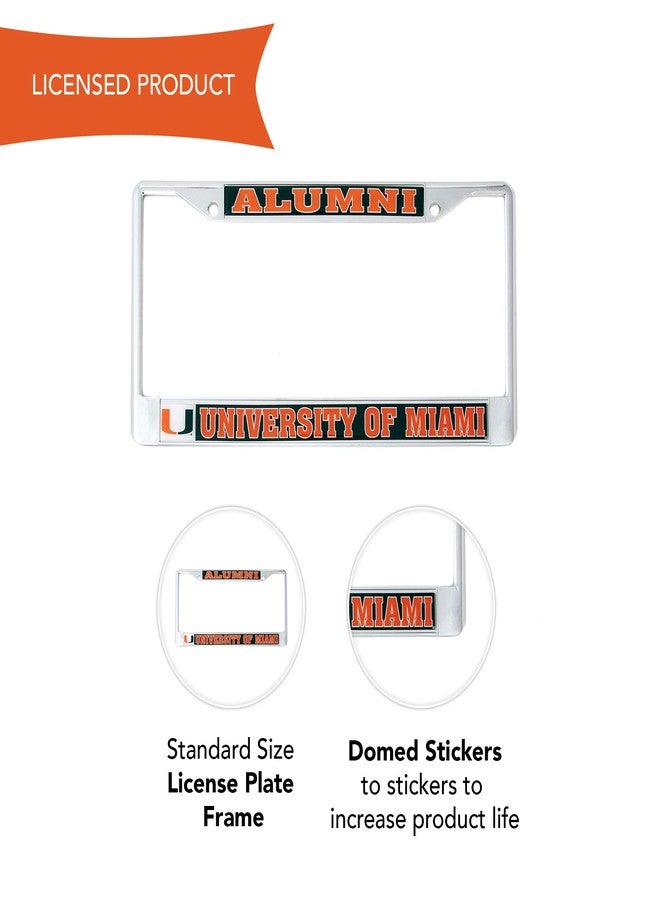Desert Cactus University of Miami Car Accessories Hurricanes Metal License Plate Frame and Tag Holder for Front or Rear of Car (Alumni) - Image 4