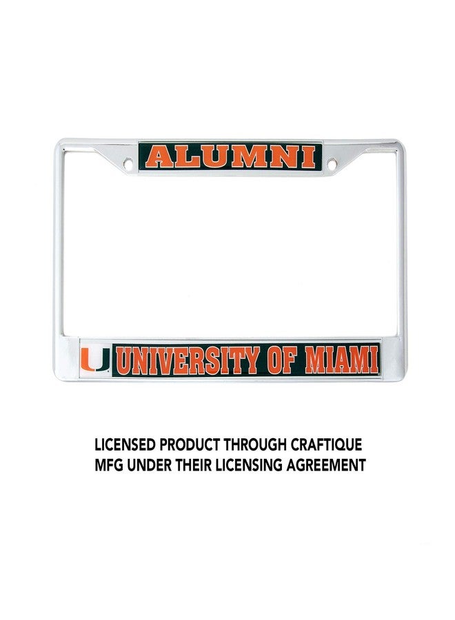 Desert Cactus University of Miami Car Accessories Hurricanes Metal License Plate Frame and Tag Holder for Front or Rear of Car (Alumni) - Image 5