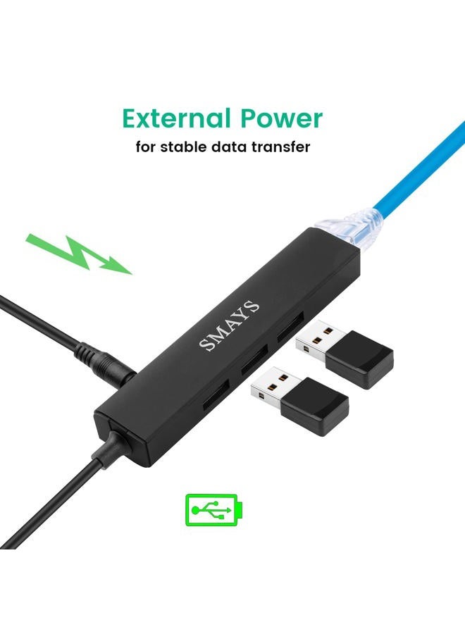 Smays USB Ethernet Adapter Replacement for Roku Express 4K+ 2021 and TV Stick Streaming Media Player - with Micro USB OTG Hub - Image 3