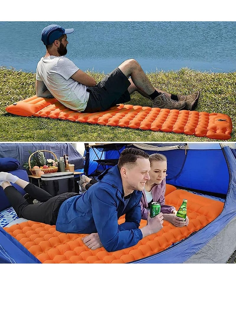 Generic - Single Camping Sleeping Pad Inflatable Camping Pad Ultralight Sleeping Mat with Pillow for Camping Hiking Traveling Durable & Waterproof - Image 1