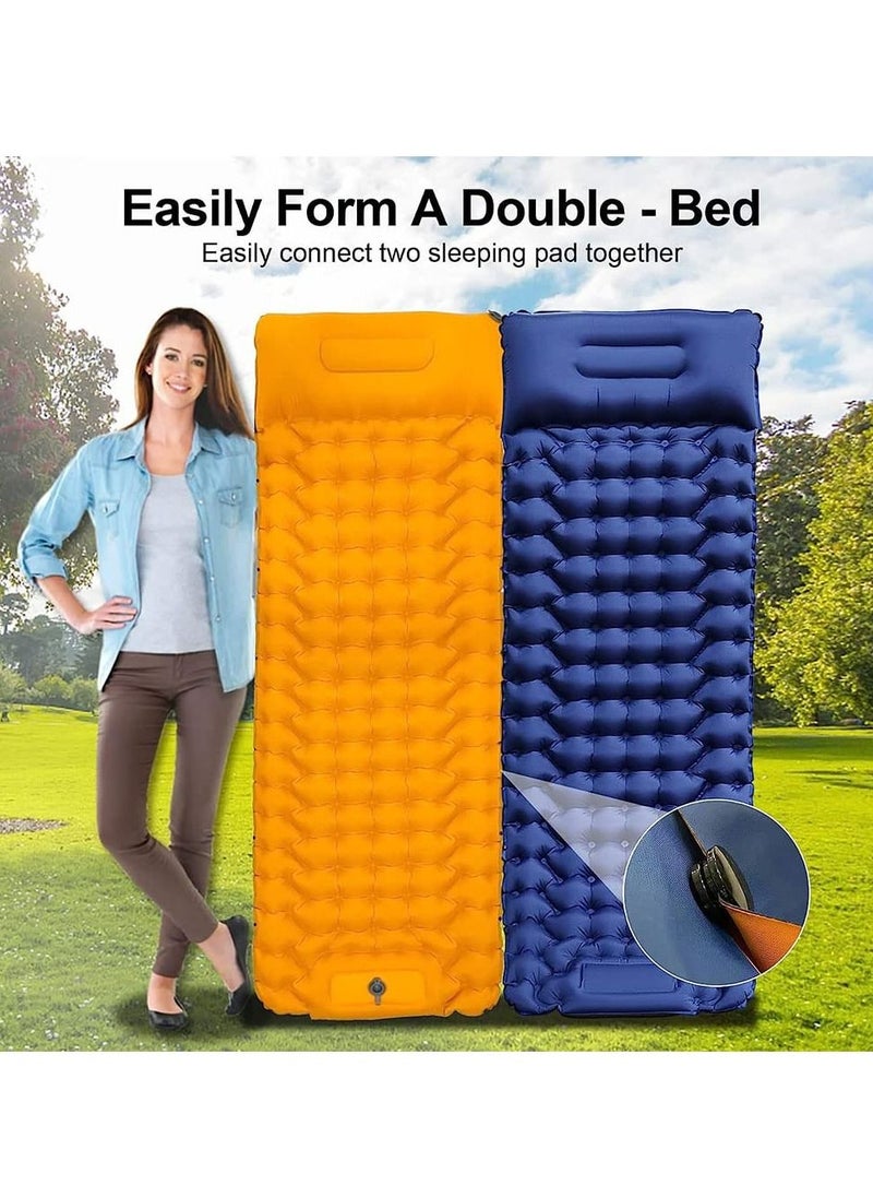 Generic - Single Camping Sleeping Pad Inflatable Camping Pad Ultralight Sleeping Mat with Pillow for Camping Hiking Traveling Durable & Waterproof - Image 1