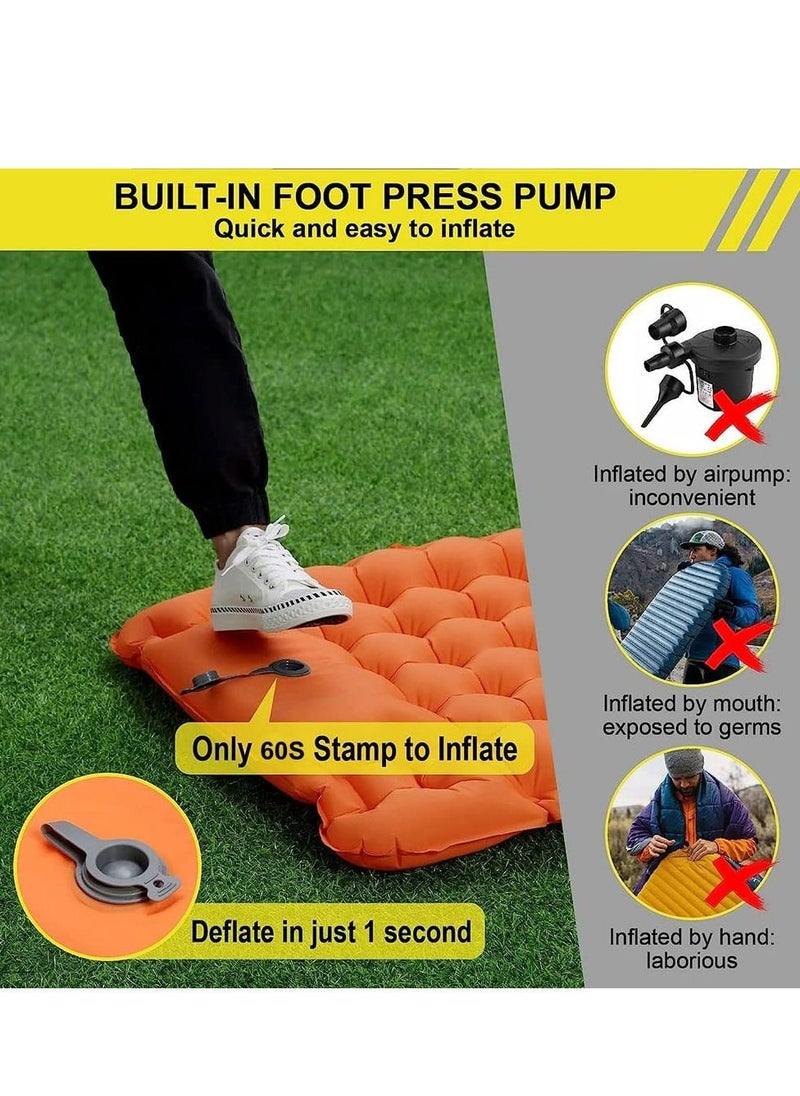 Generic - Single Camping Sleeping Pad Inflatable Camping Pad Ultralight Sleeping Mat with Pillow for Camping Hiking Traveling Durable & Waterproof - Image 1