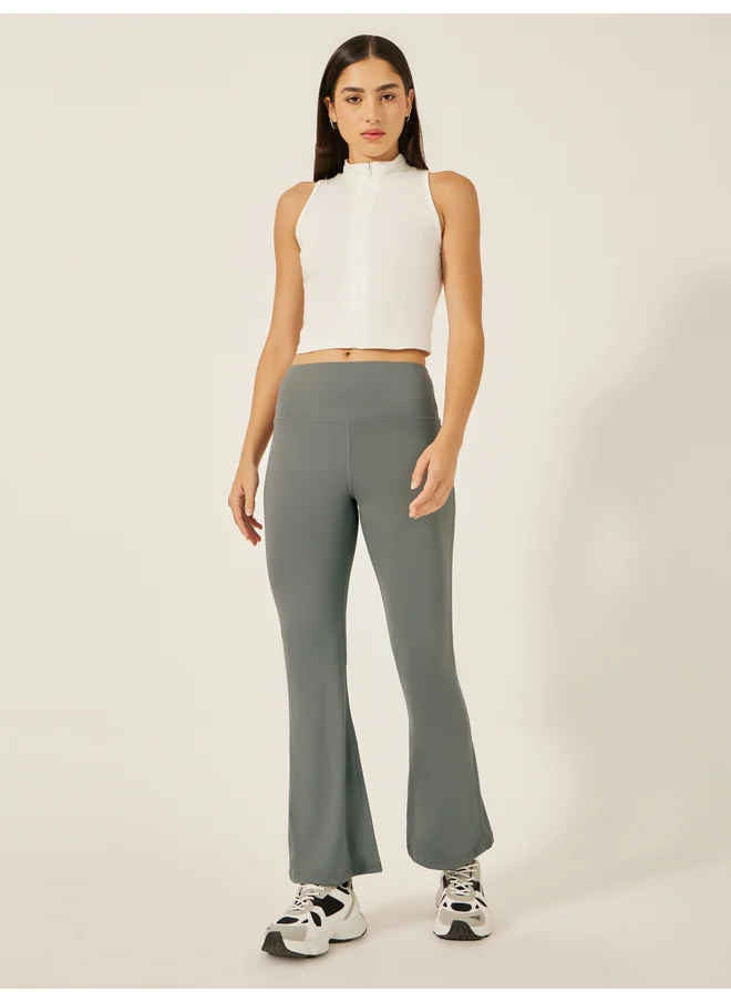 ستايلي Styli Active Broad Waist Basic Flared Leggings