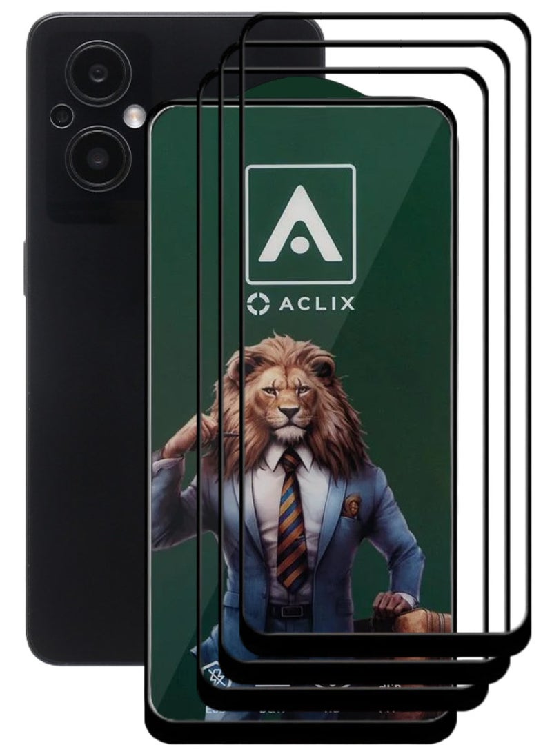 ACLIX 3 Pieces Antistatic ESD Dustproof Premium Quality High Definition Tempered Glass Screen Protector Designed For Oppo Reno7 Z 5G - Image 1