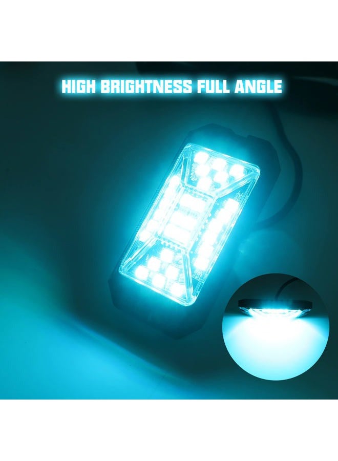 SUNPIE 20 Pods Full Angle RGBW Rock Lights High Power Aluminium Metal Underglow Lights Wheel Well Lights with Phone App Voice Mode Music Mode for Off Road Truck SUV ATV UTV Boats - Image 2