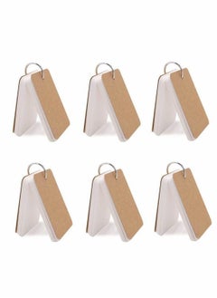 Excefore 6 Pack Mini Notepads Study Cards Memo Pads Flashcards Revision Cards with Metal Binder Ring Revision Cards Index Cards Mini Notepads Blank Flashcards Study Cards on Ring 300 Sheets  - Image 1