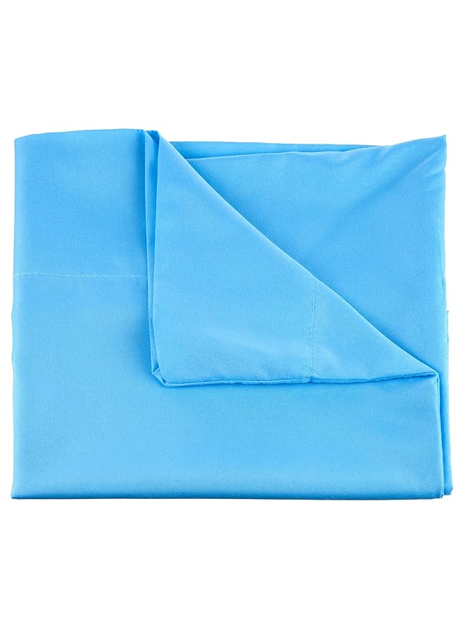 لافيش هوم طقم ملاءات من الألياف الدقيقة الناعمة مكون من 3 قطع ملاءات سرير ملائمة ومسطحة وغطاء وسادة مقاوم للتجاعيد والبقع والبهتان مقاس Twin XL أزرق فاتح - Image 2
