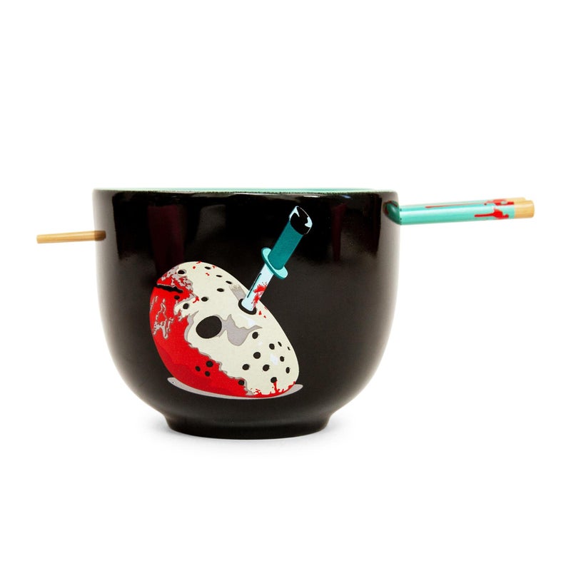 Silver Buffalo Friday The 13th Jason Voorhees 20-Ounce Ramen Bowl and chopstick Set  - Image 2