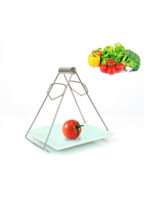 Stainless Steel Hot Bowl Clip Pot Foldable Dish Holder Steamer Lifter Picker Heat Insulation Plate Tong Antihot Clamp Gripper Cooking Tool