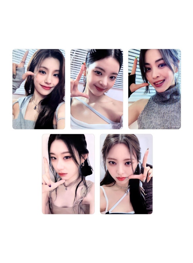 NIBEMINENT 5 Pcs Kpop ITZY Cheshire Lomo Cards Card For Fans Collection Gifts - Image 1
