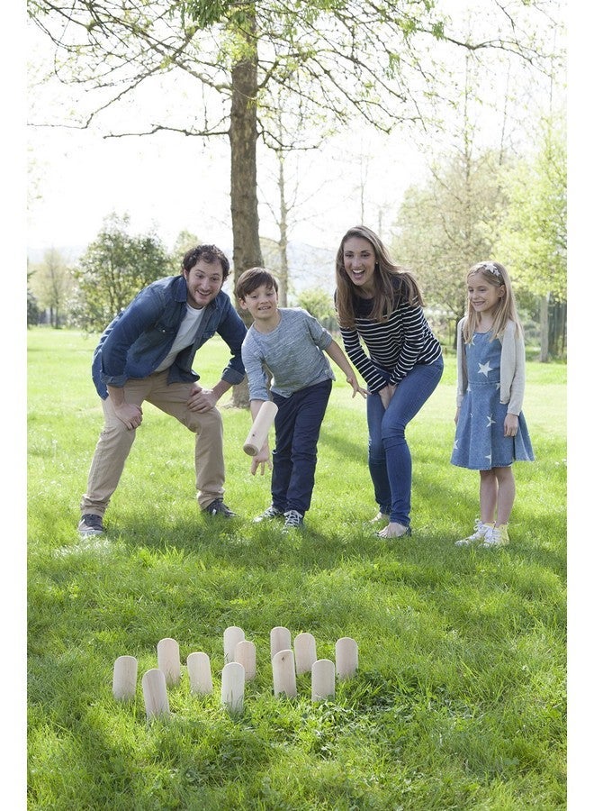 تكتيك Molkky - لعبة دبوس وبولنج خشبية - متعة في الهواء الطلق - للشاطئ - حديقة - نزهة - ملعب - لعبة حديقة عائلية كلاسيكية من - Image 4