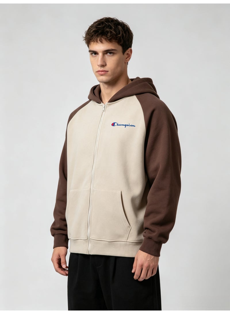 شامبيون Champion men's and women's matching raglan sleeves hooded cardigan jacket - Image 2