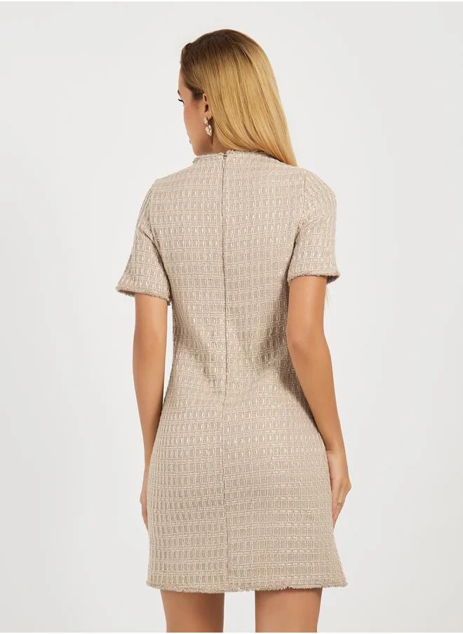 Styli Tweed Shift Dress