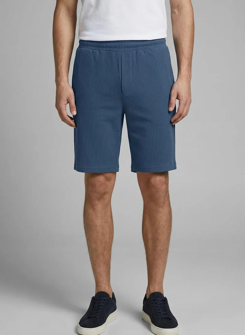 نوبيرو Nobero Ottoman Shorts | Men’s Shorts | Regular Fit | 240 GSM 100% Compact Cotton (Vertical Ottoman Texture) | Knee-Length Mid-Rise Comfort | Elasticated Drawcord Waist & Pockets | Available in 5 Colours