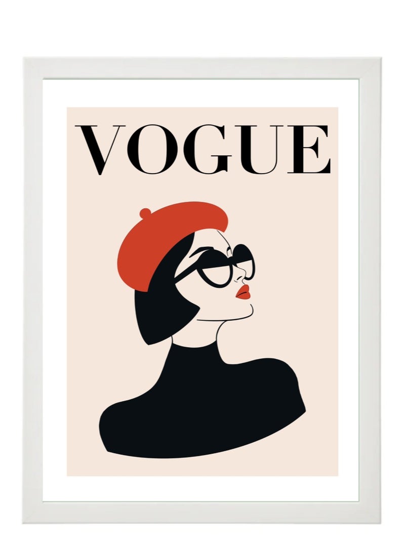 Boomah Accessories Set of 2, Vogue Fashion Girl Design Abstract Wall Art Poster with Frame 30x40cm - Image 2