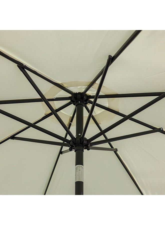 DANUBE HOME مظلة واحة مع زخرفة بدون قاعدة 2.7م مظلة فناء قابلة للتعديل | تصميم حديث مظلة شمسية خارجية مقاومة للماء مع حماية من الأشعة فوق البنفسجية للشرفة والشاطئ والمسبح 270x270 سم - بيج - Image 4