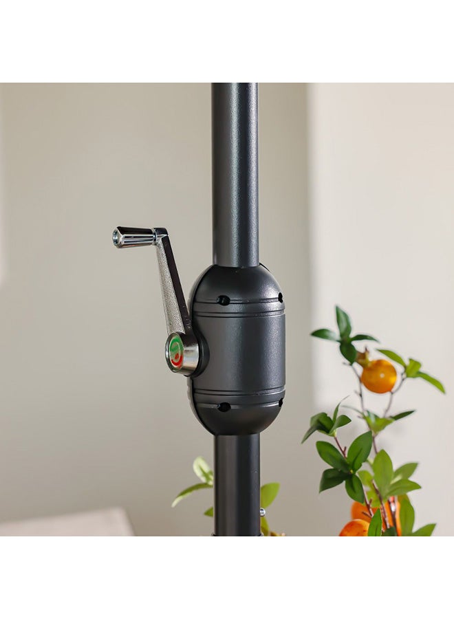 DANUBE HOME مظلة واحة مع زخرفة بدون قاعدة 2.7م مظلة فناء قابلة للتعديل | تصميم حديث مظلة شمسية خارجية مقاومة للماء مع حماية من الأشعة فوق البنفسجية للشرفة والشاطئ والمسبح 270x270 سم - بيج - Image 3