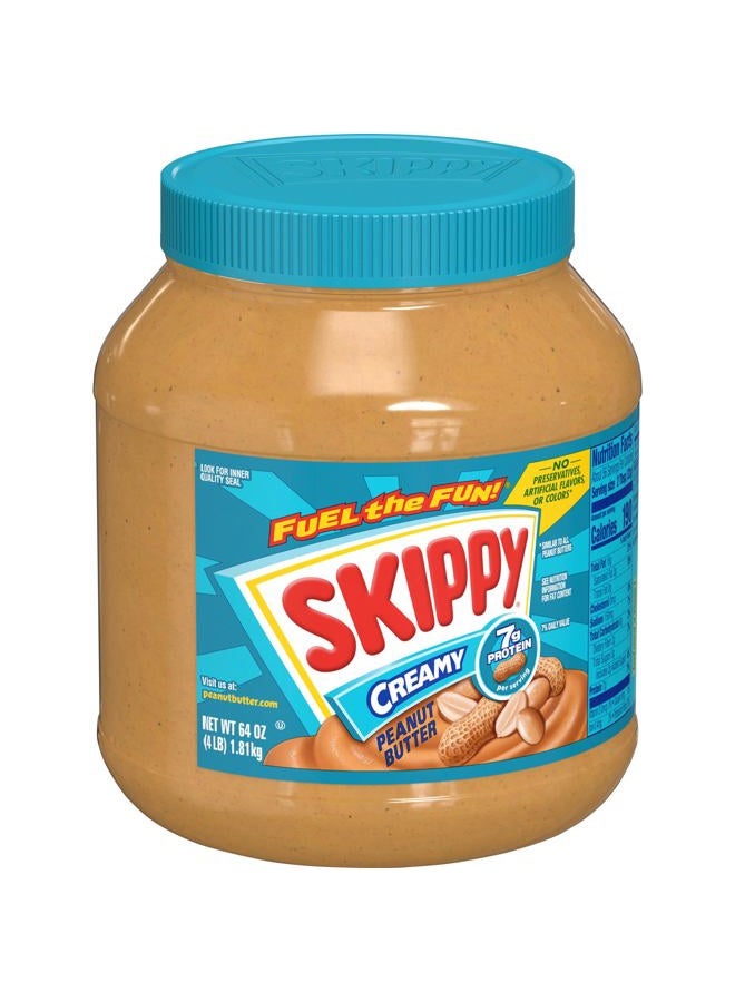 Skippy Peanut Butter, Creamy, 7 g protein per serving, 64 oz (Packaging May Vary) - Image 1