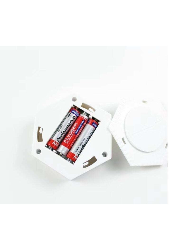 أضواء عفريت LED سداسية لاسلكية للتحكم عن بعد مجموعة من 3 خزانة تعمل بالبطارية وخزانة ملابس تحت الخزانة ضوء أبيض - Image 5