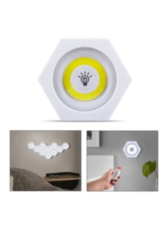 أضواء عفريت LED سداسية لاسلكية للتحكم عن بعد مجموعة من 3 خزانة تعمل بالبطارية وخزانة ملابس تحت الخزانة ضوء أبيض - Image 2