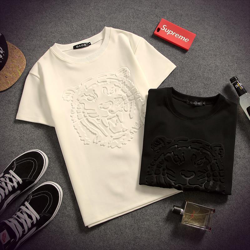 Summer plus size Short-sleeved T-shirt Men's Loose 3D Youth Space Cotton Round Neck Simple Plus Fertilizer Plus Size Japanese Style Printing Fashion - Image 2